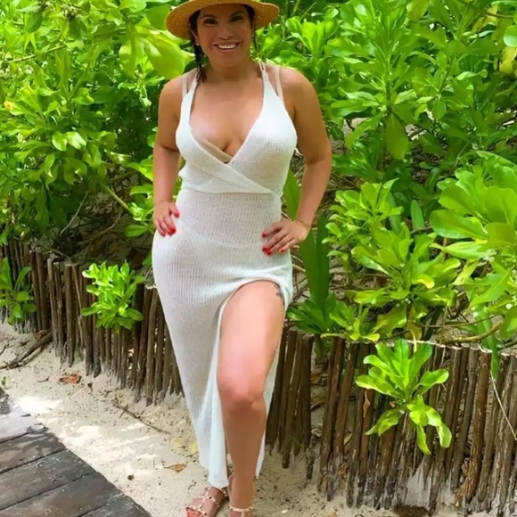 New Boho Crochet Beach Dress Swim Cover Up Maxi Midi - Picture 11 of 17